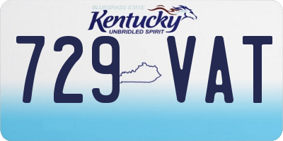 KY license plate 729VAT