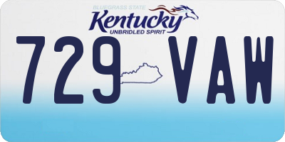 KY license plate 729VAW