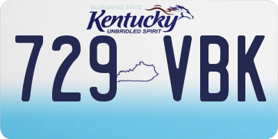 KY license plate 729VBK