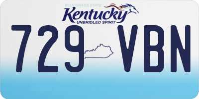 KY license plate 729VBN