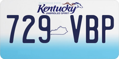 KY license plate 729VBP