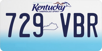 KY license plate 729VBR