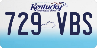 KY license plate 729VBS