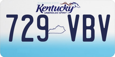 KY license plate 729VBV