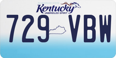 KY license plate 729VBW