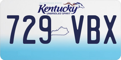 KY license plate 729VBX