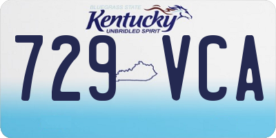 KY license plate 729VCA