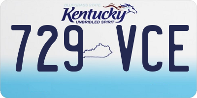 KY license plate 729VCE