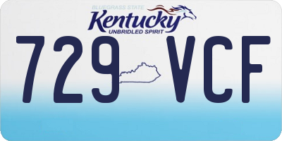 KY license plate 729VCF