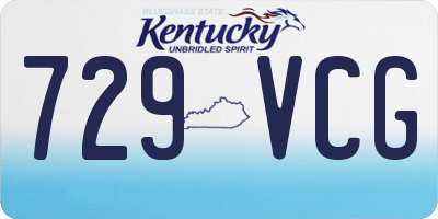 KY license plate 729VCG