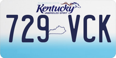 KY license plate 729VCK