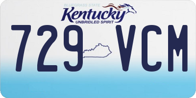 KY license plate 729VCM