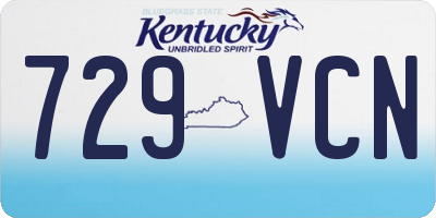 KY license plate 729VCN