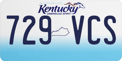 KY license plate 729VCS