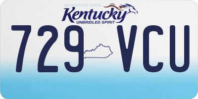 KY license plate 729VCU