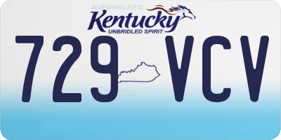KY license plate 729VCV