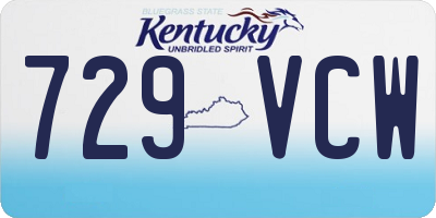 KY license plate 729VCW