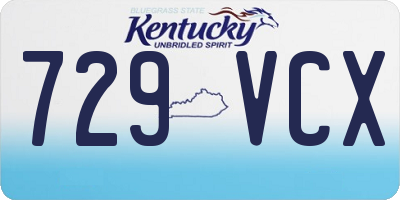 KY license plate 729VCX