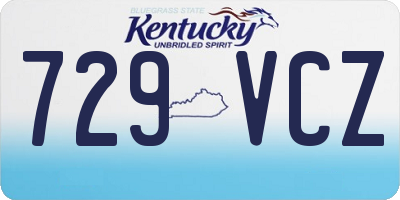 KY license plate 729VCZ