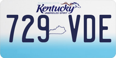 KY license plate 729VDE
