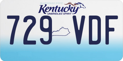 KY license plate 729VDF
