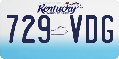 KY license plate 729VDG
