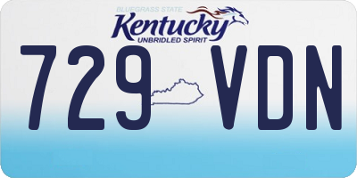 KY license plate 729VDN