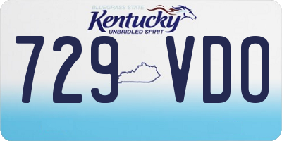 KY license plate 729VDO