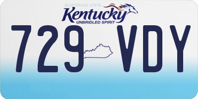 KY license plate 729VDY