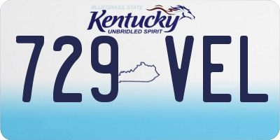 KY license plate 729VEL