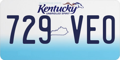 KY license plate 729VEO