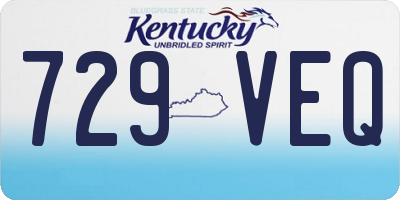 KY license plate 729VEQ