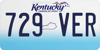 KY license plate 729VER