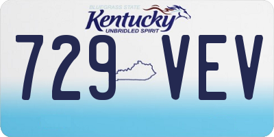 KY license plate 729VEV