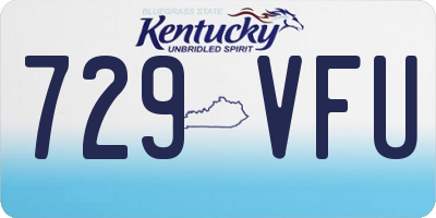 KY license plate 729VFU