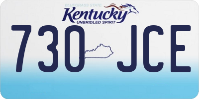 KY license plate 730JCE