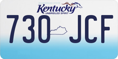 KY license plate 730JCF