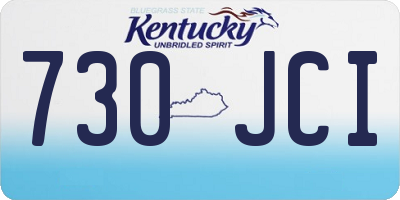 KY license plate 730JCI