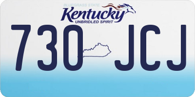 KY license plate 730JCJ