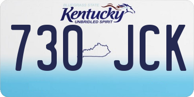 KY license plate 730JCK