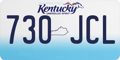 KY license plate 730JCL