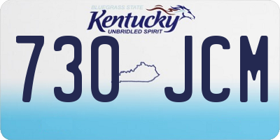 KY license plate 730JCM