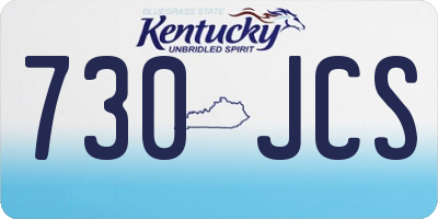 KY license plate 730JCS
