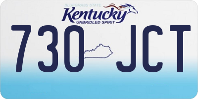 KY license plate 730JCT
