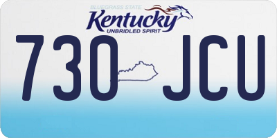 KY license plate 730JCU