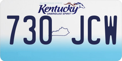 KY license plate 730JCW