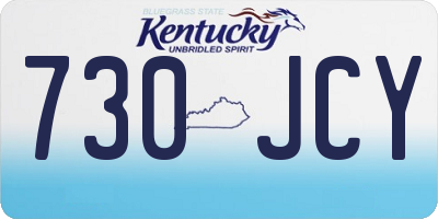 KY license plate 730JCY
