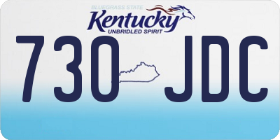 KY license plate 730JDC