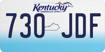 KY license plate 730JDF