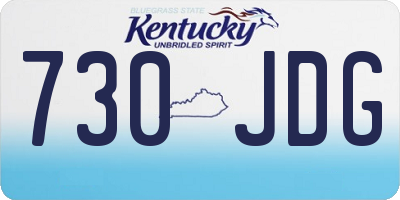 KY license plate 730JDG